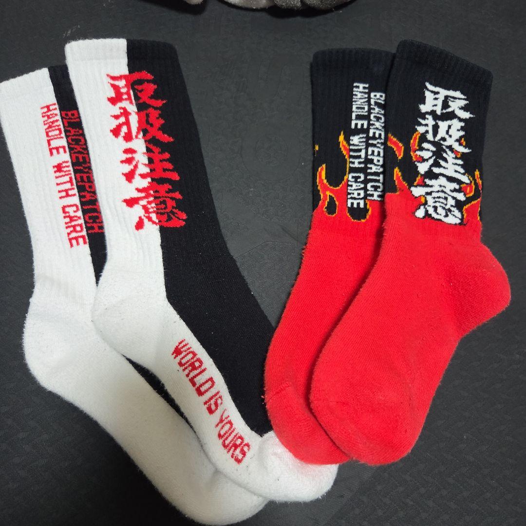 black eye patch ソックス　靴下　6足セット