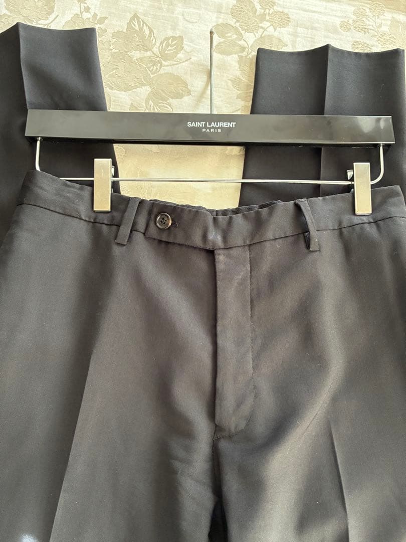 07awディオールオムDior hommeバージンウール ツイルスラックス44黒