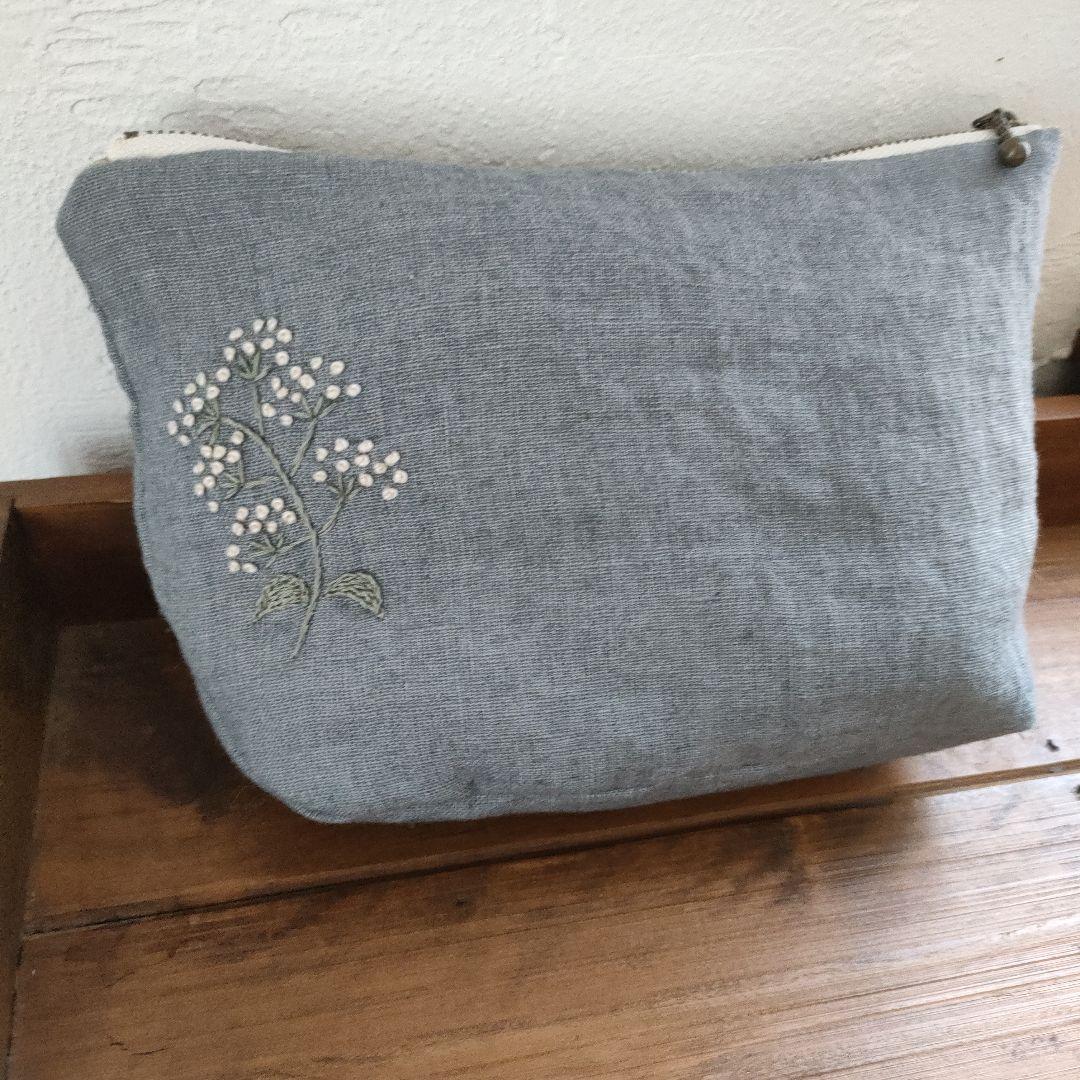 【リネン刺繍　さ。様オーダー専用ページ】マルチクロス　メガネケース