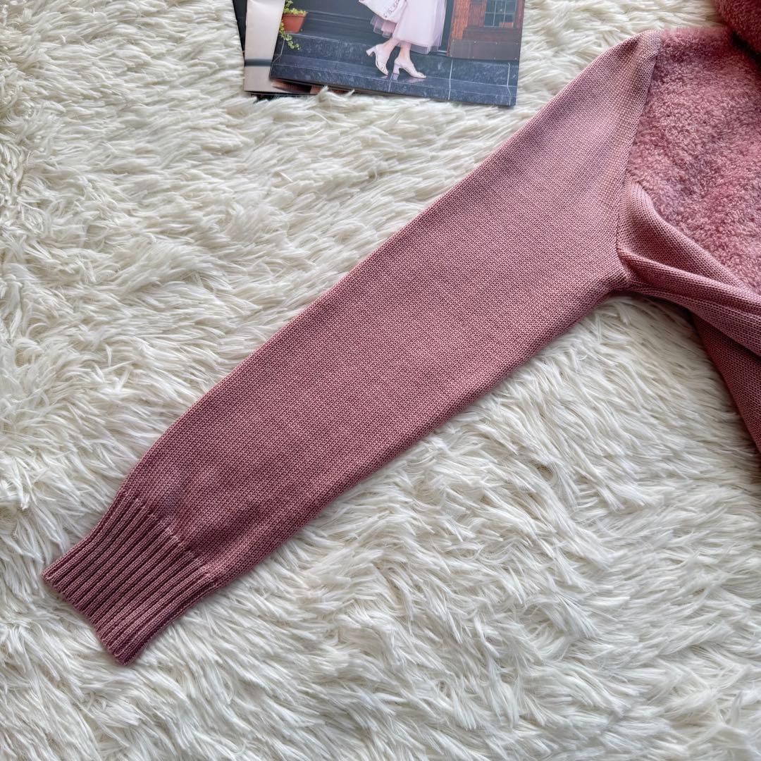 M'S GRACY ふわもこ♡フード付きニットパーカー 可愛いピンク* 38