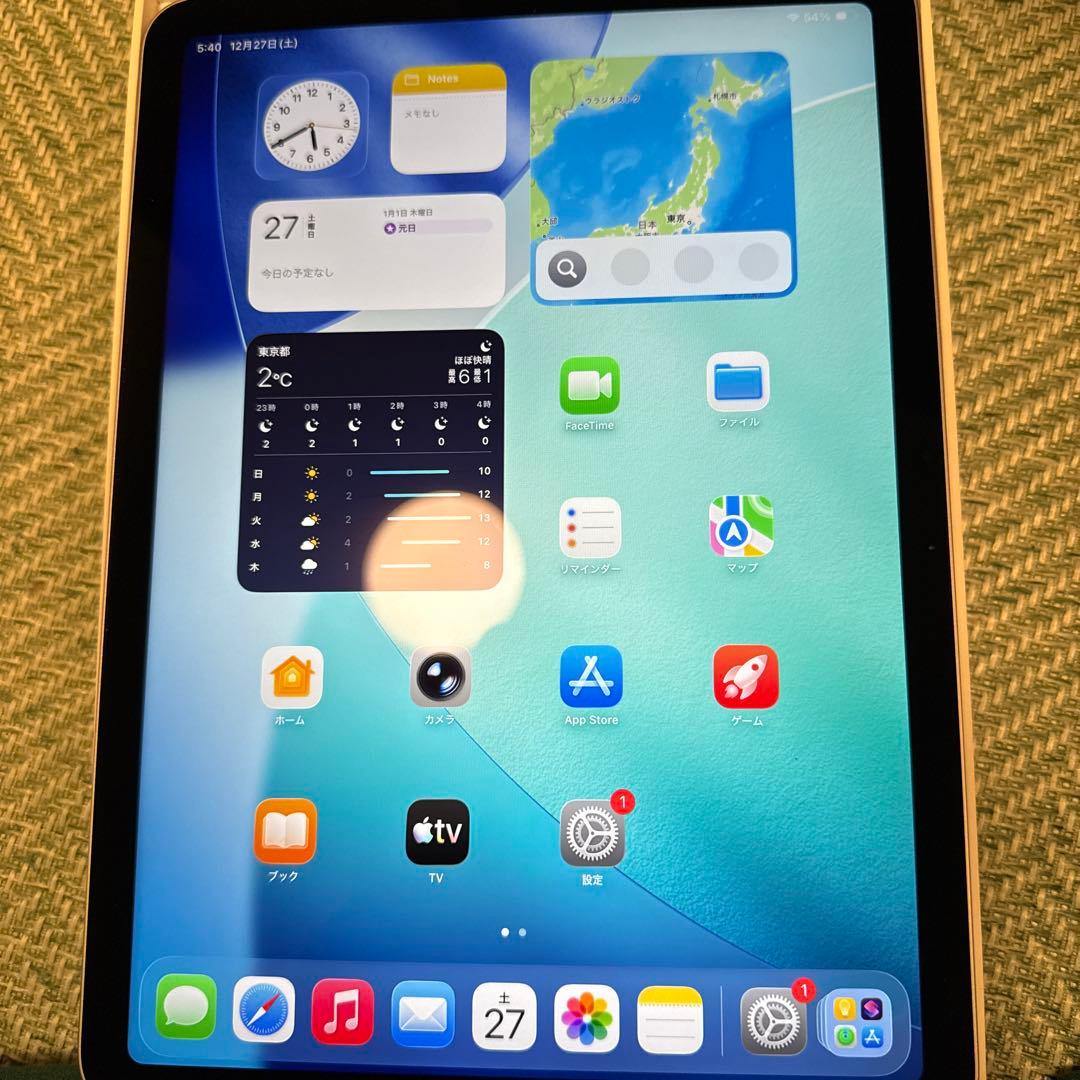 iPad Air M3 11インチ128㎇パープル　CASETiFYのケース付き