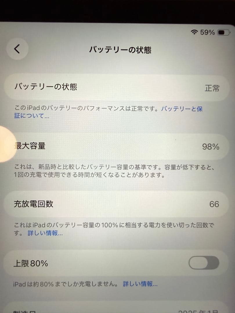 iPad Air M3 11インチ128㎇パープル　CASETiFYのケース付き