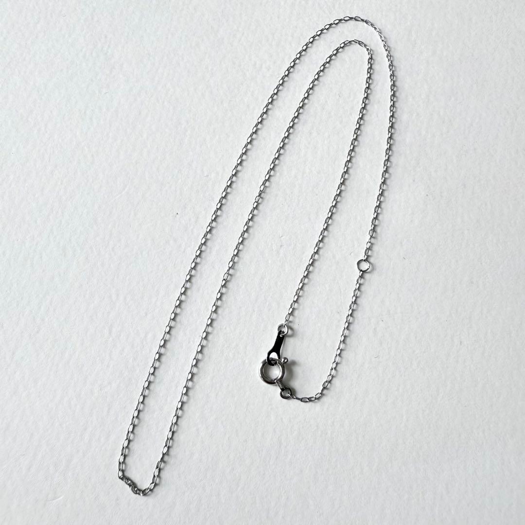 Pt850 プラチナ 40cm 小豆チェーンネックレス シンプル