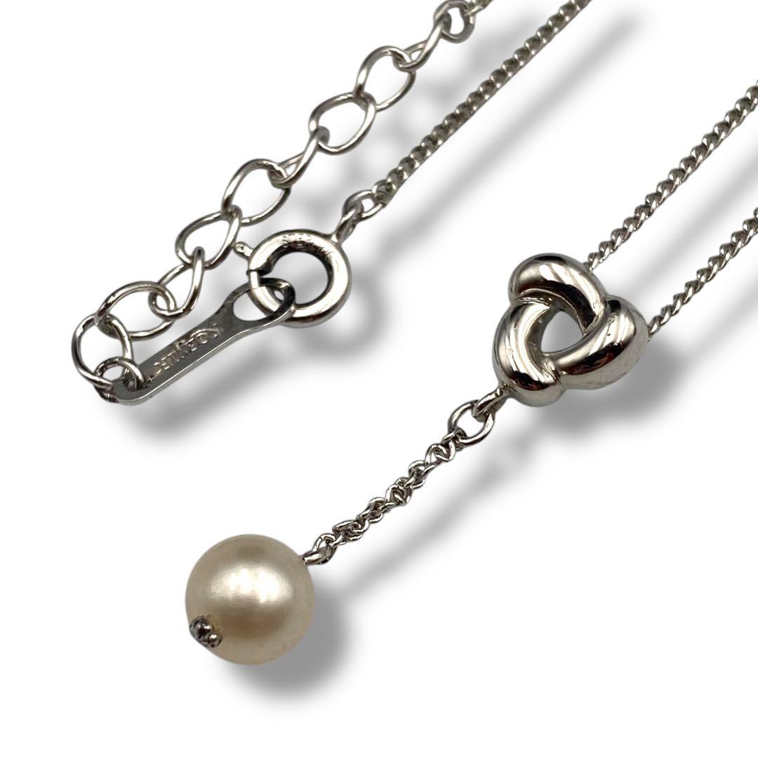 極美品 TASAKI タサキ 1粒パールネックレス 約6.3mm本真珠 シルバー