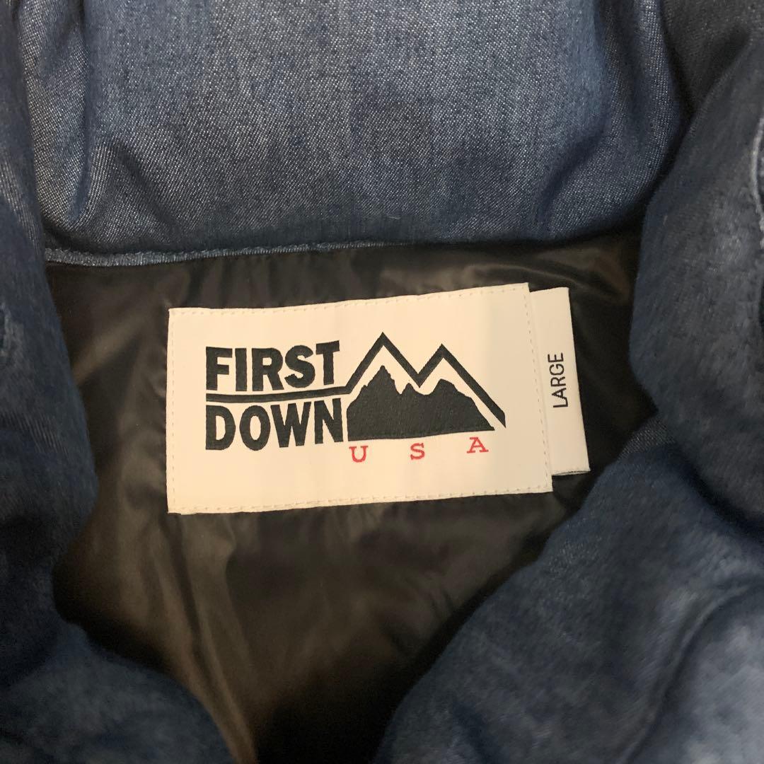 FIRST DOWN 　デニム　ダウンジャケット