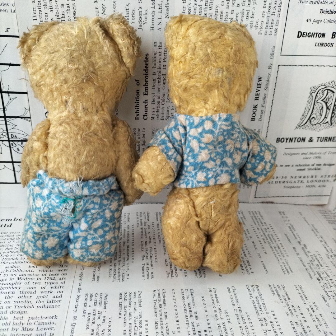 ★注意★出品は左のベアのみ。右のベアは販売済み　イギリス　ビンテージ　ベア