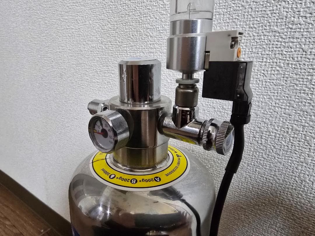 【電磁弁-新品】化学反応式C02ジェネレータ&インラインアトマイザーセット