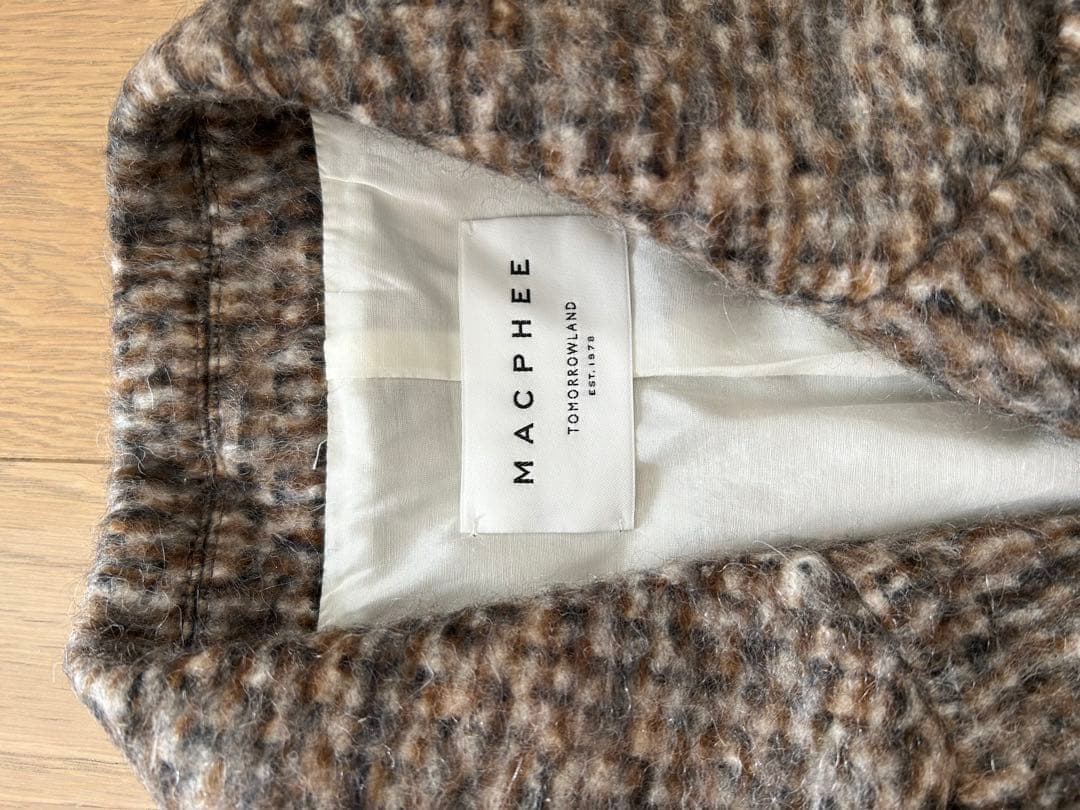 【MACPHEE】モヘヤミックスシャギーダブルブレストジャケット（サイズ36）