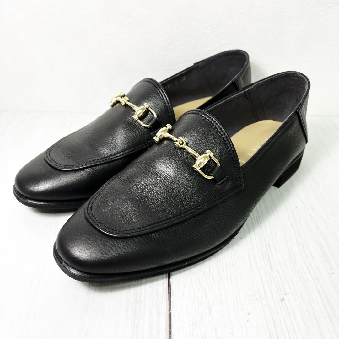 【美品】ルタロン ビットローファー 黒 24.5