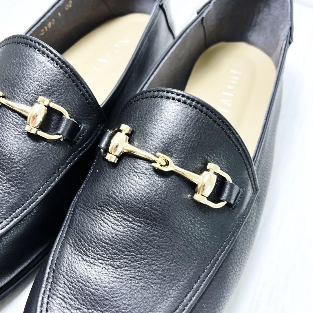 【美品】ルタロン ビットローファー 黒 24.5