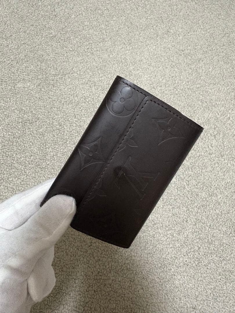 ルイヴィトン モノグラムグラセ 6連 キーケース 濃茶