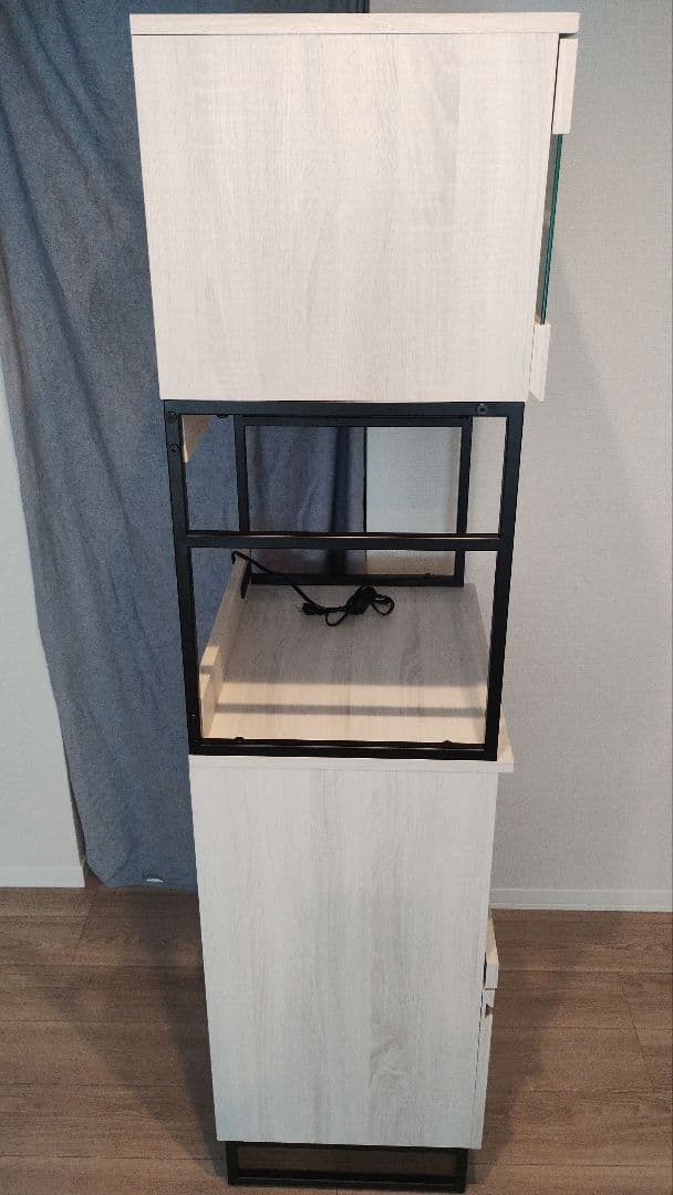 Cloudear ホワイト 木製 オープンシェルフ 食器棚