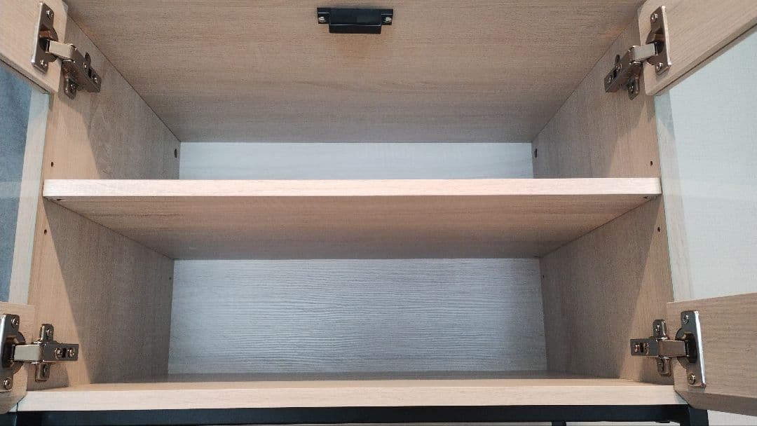 Cloudear ホワイト 木製 オープンシェルフ 食器棚