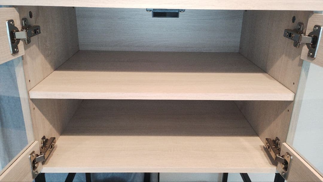 Cloudear ホワイト 木製 オープンシェルフ 食器棚