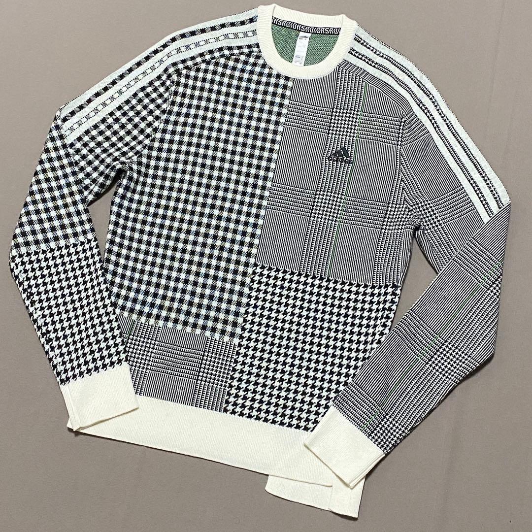 アディダスゴルフADIDAS グレンチェック千鳥柄ニットセーターセット