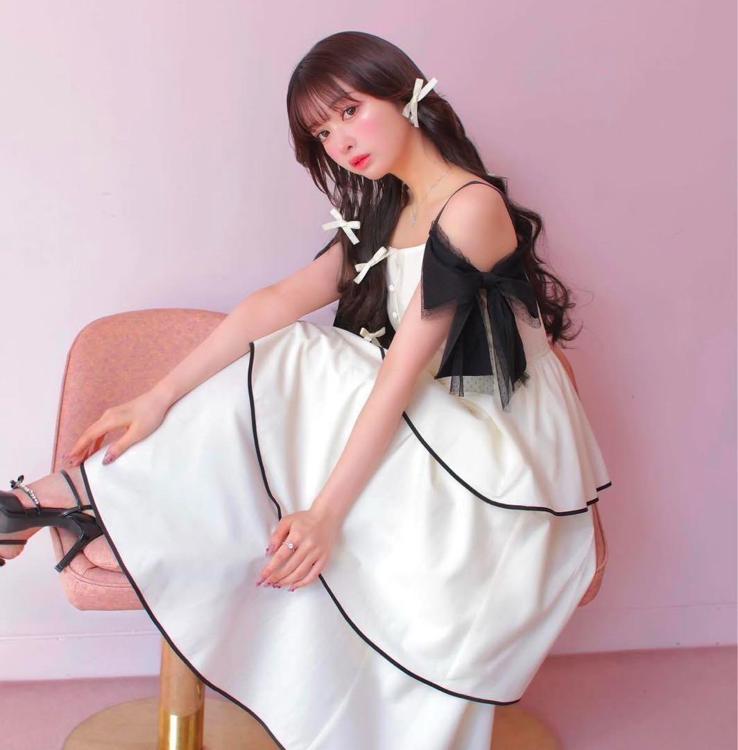 ♡お値下げ可♡ Mmeeme エムミーエメ フリルティアードワンピース