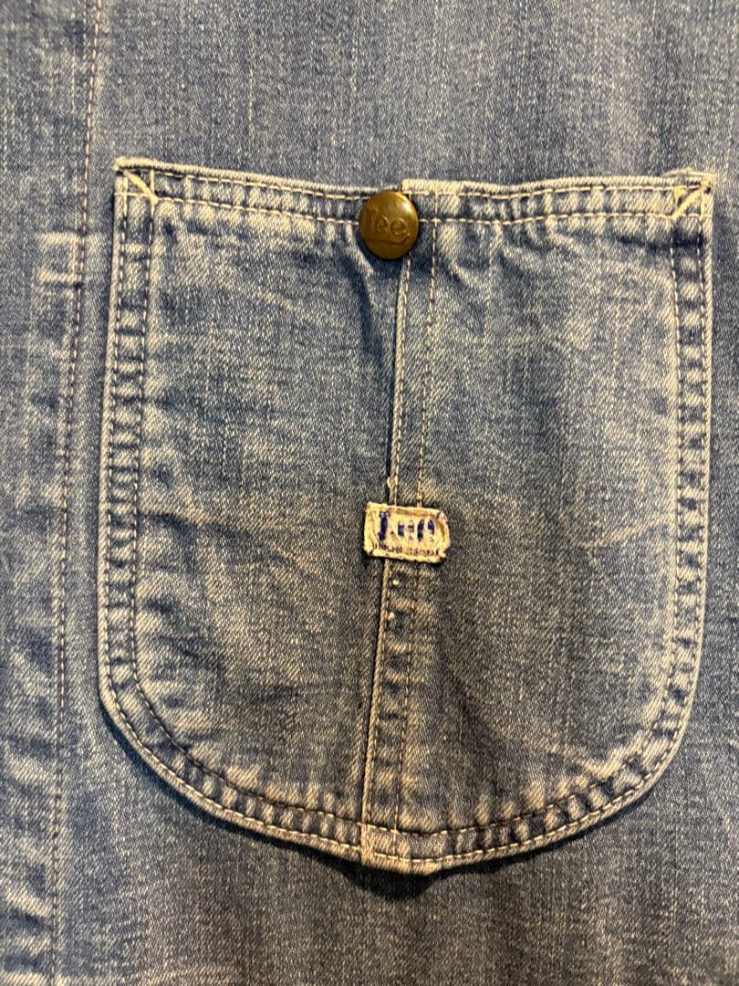 Lee 91-J デニム カバーオール 40 ハウスタグ ロングL 復刻