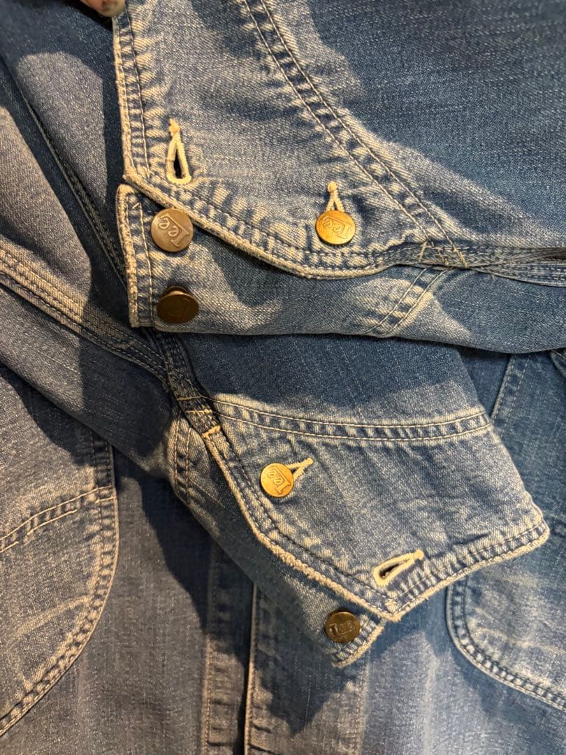 Lee 91-J デニム カバーオール 40 ハウスタグ ロングL 復刻