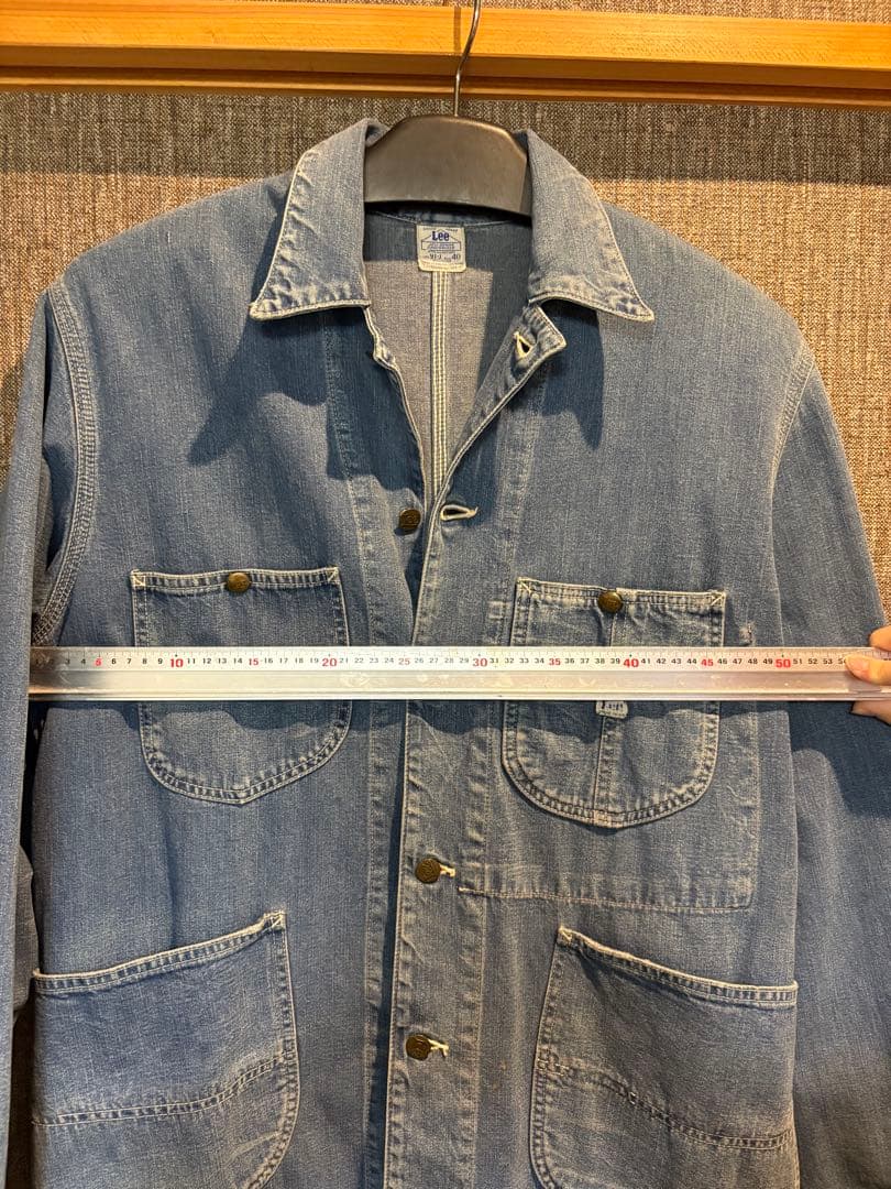 Lee 91-J デニム カバーオール 40 ハウスタグ ロングL 復刻