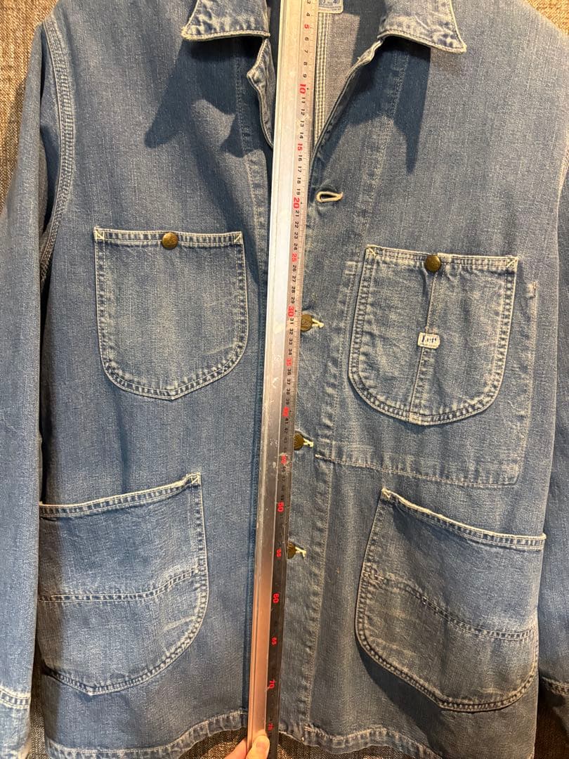 Lee 91-J デニム カバーオール 40 ハウスタグ ロングL 復刻
