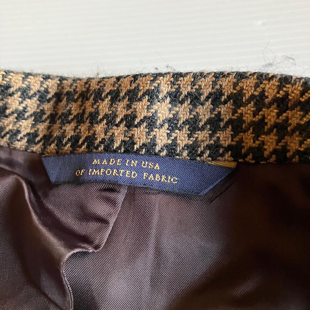 usa製　brooks brothers チェック千鳥柄 ツイードジャケット 茶