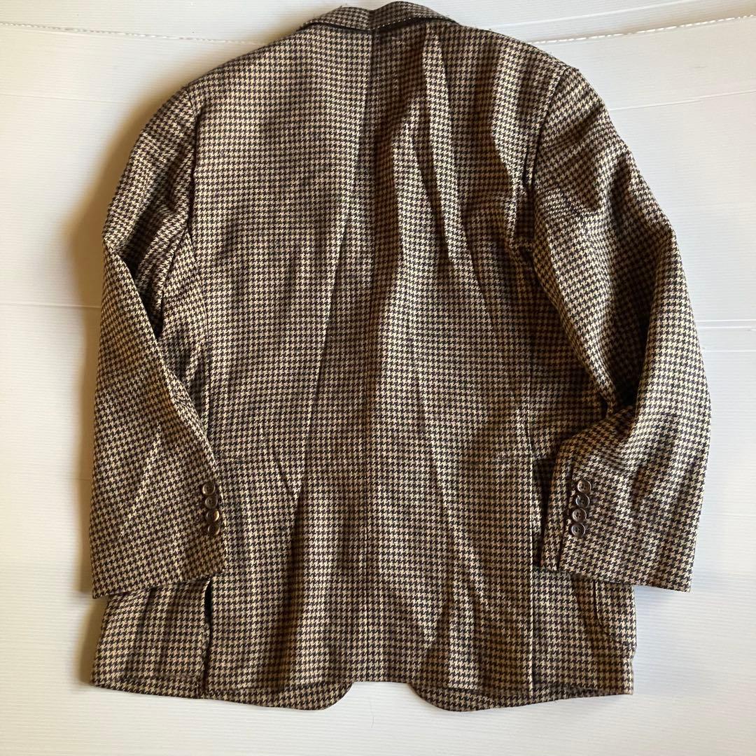 usa製　brooks brothers チェック千鳥柄 ツイードジャケット 茶