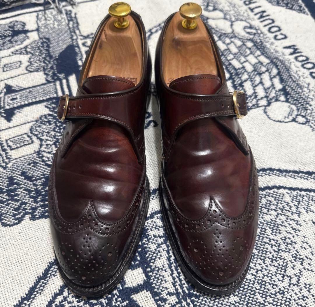 ビームス別注　オールデンコードバン　シングルモンク　6 1/2 バーガンディー