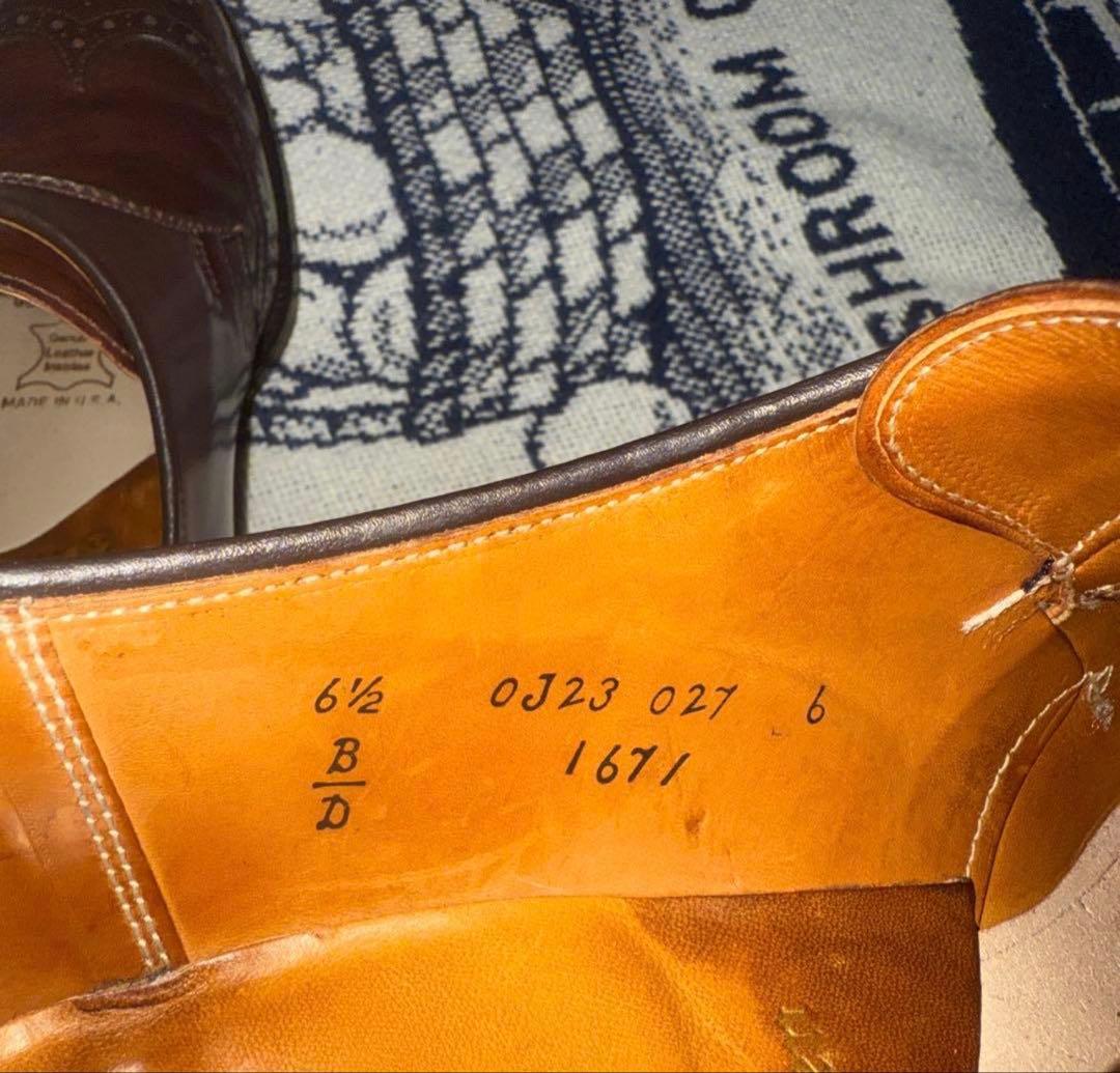 ビームス別注　オールデンコードバン　シングルモンク　6 1/2 バーガンディー