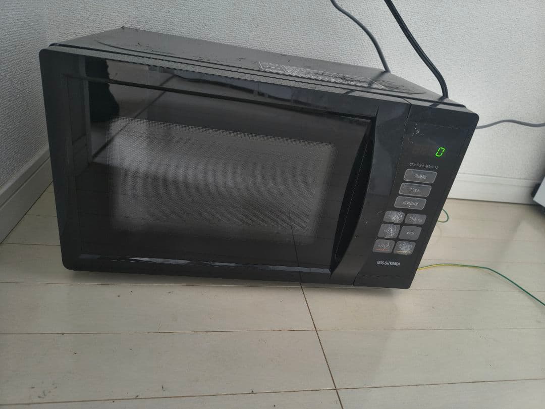 黒 単機能電子レンジ 回転皿付き アイリスオーヤマ　PMB-T178