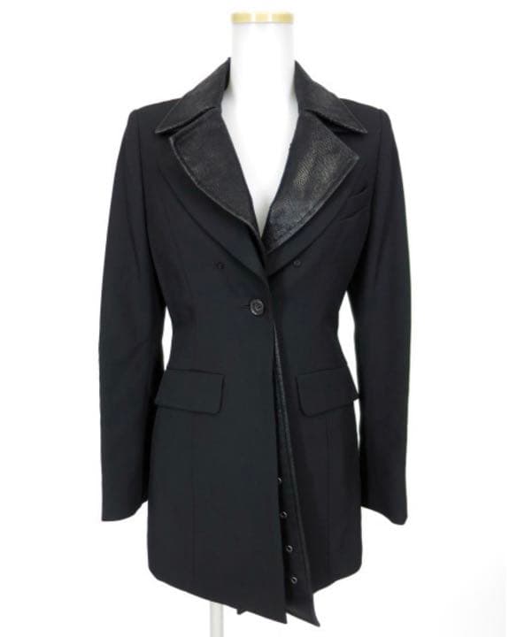 ゆ*様 alice auaaのパイソンラペル付きロングジャケット　ゴス　ゴシック