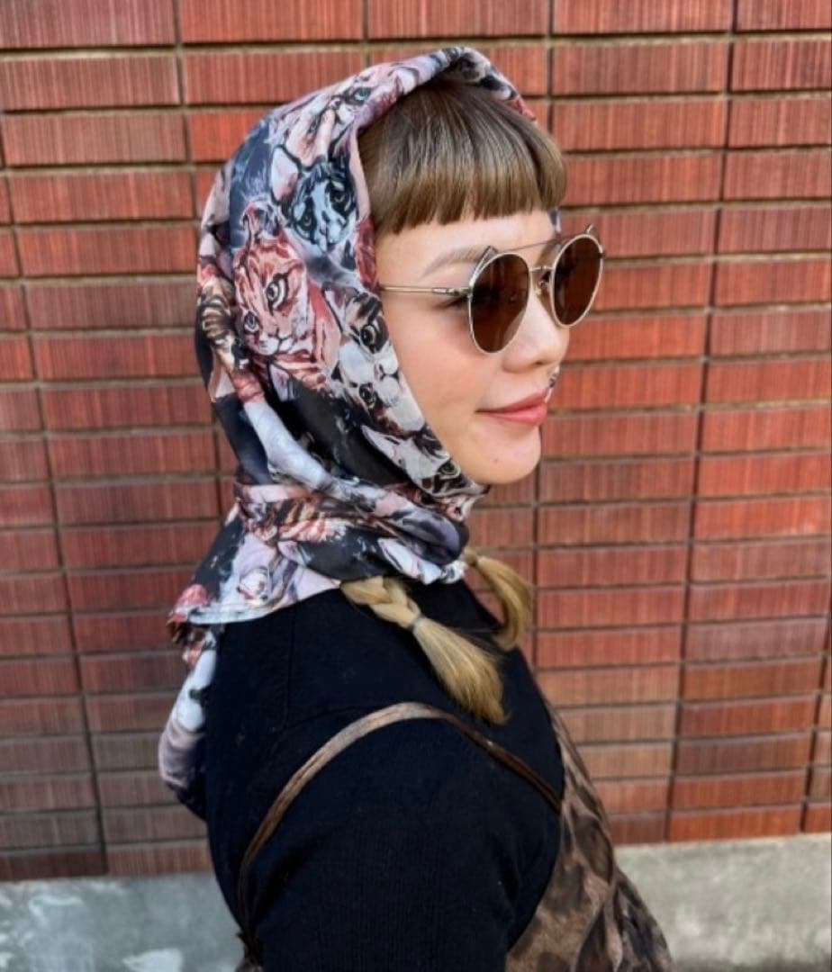 マミタス　mmts x unoaノースリ ワンピース 猫柄スカーフ靴下3点セット