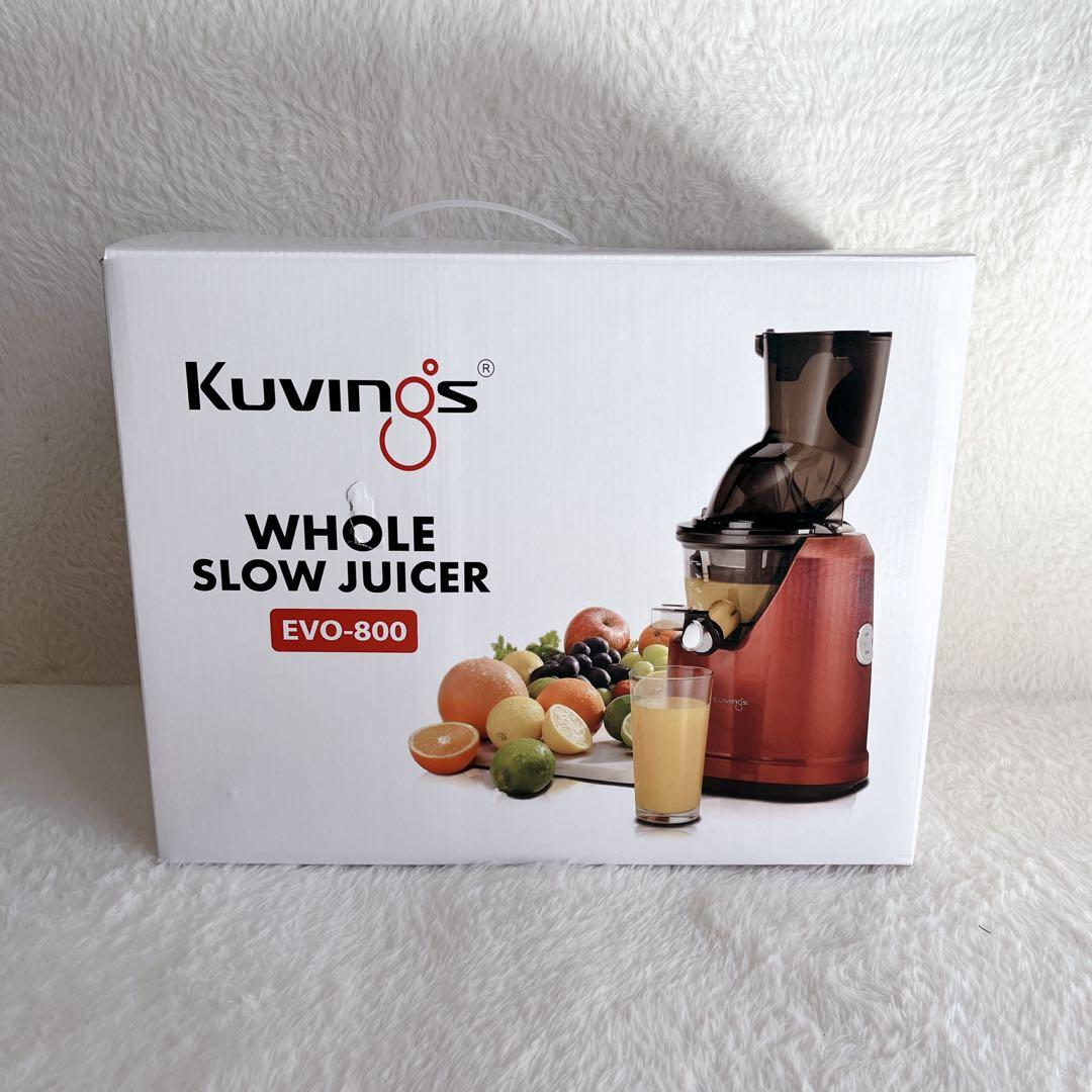 【美品】 Kuvings クビンス ホールスロージューサー EVO-800 赤