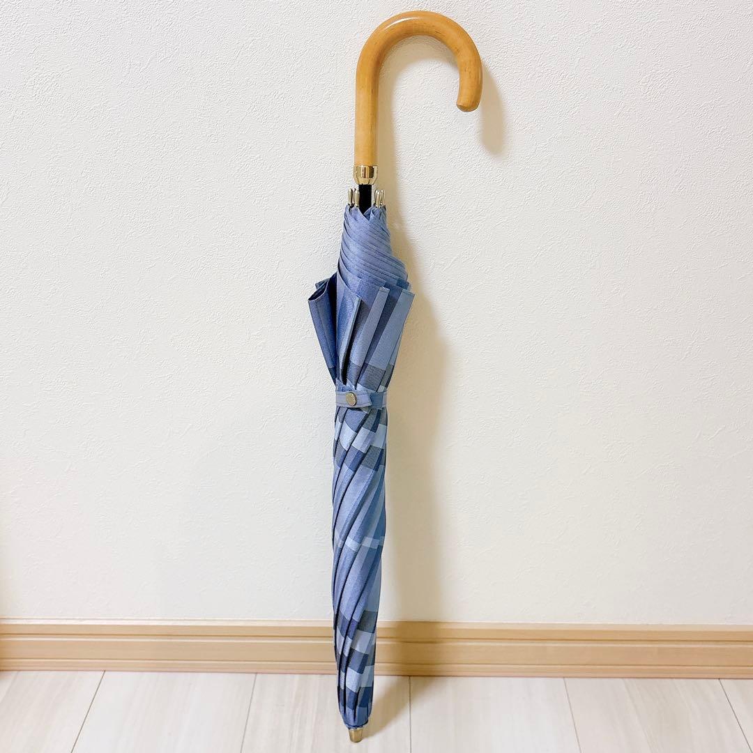バーバリー　ノバチェック　ブルー　日傘　雨傘　兼用　長傘　Burberry
