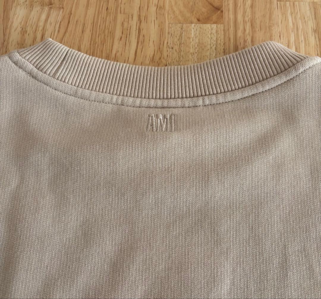 AMI Paris ベージュ クルーネック トレーナー