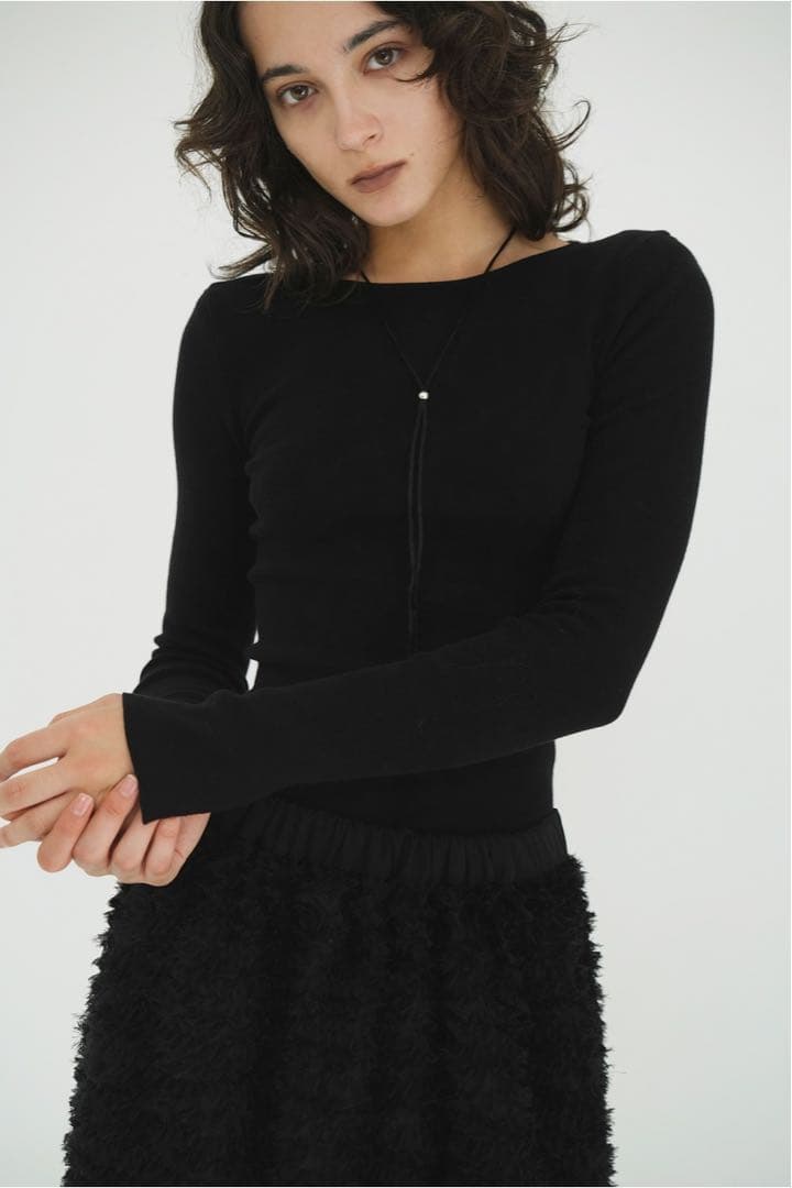 トップス CLANE SHOULDER PADS KNIT TOPS 1