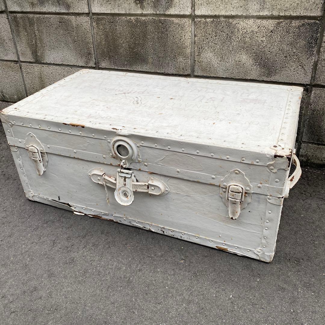 アンティーク木製トランクケース