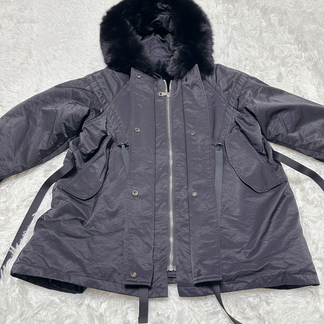 SCOT CLUB スコットクラブ モッズコート アウター ファー ボア 黒