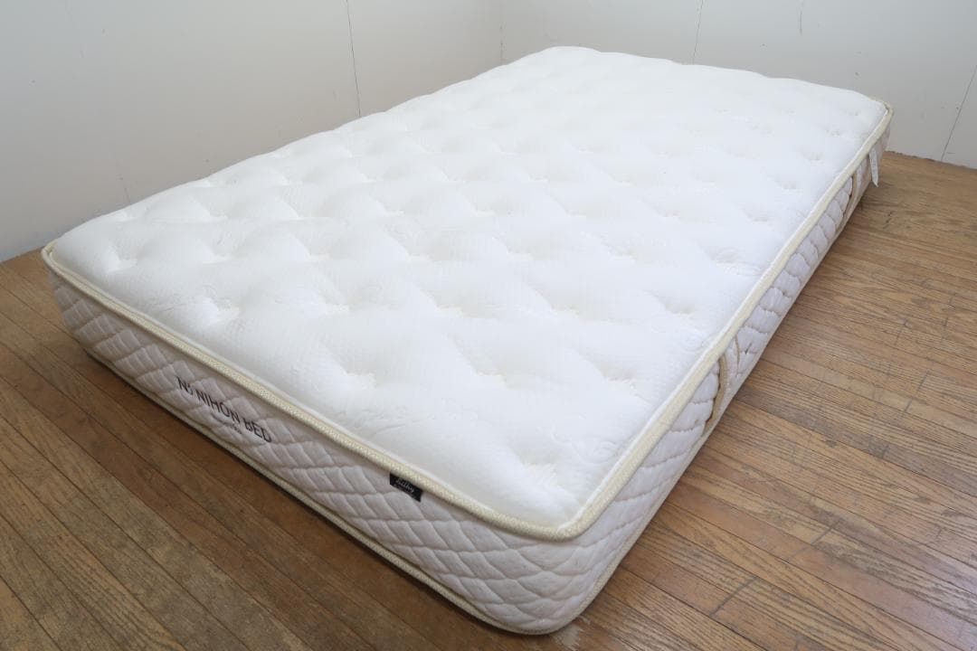 展示/日本ベッド/シルキーパフ/高級モダン/セミダブルマットレス