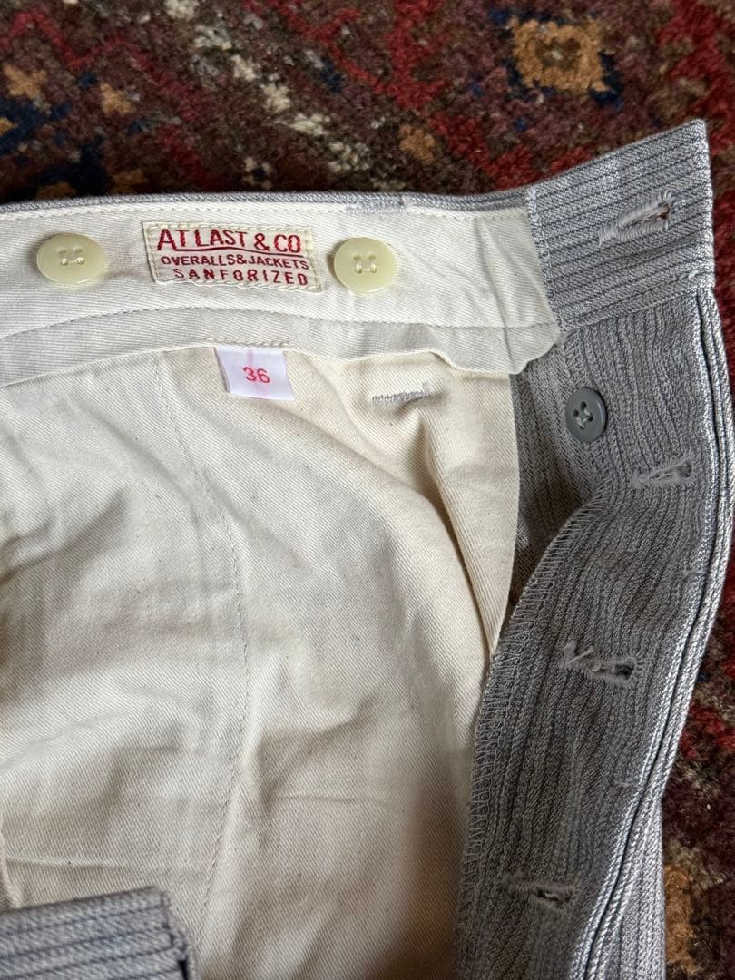 At Last コットンストライプ　トラウザー