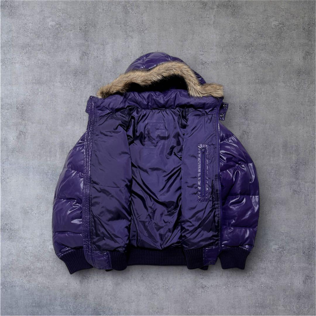 未使用級 00s オールドユニクロ 3way ダウンジャケット 光沢 y2k 紫