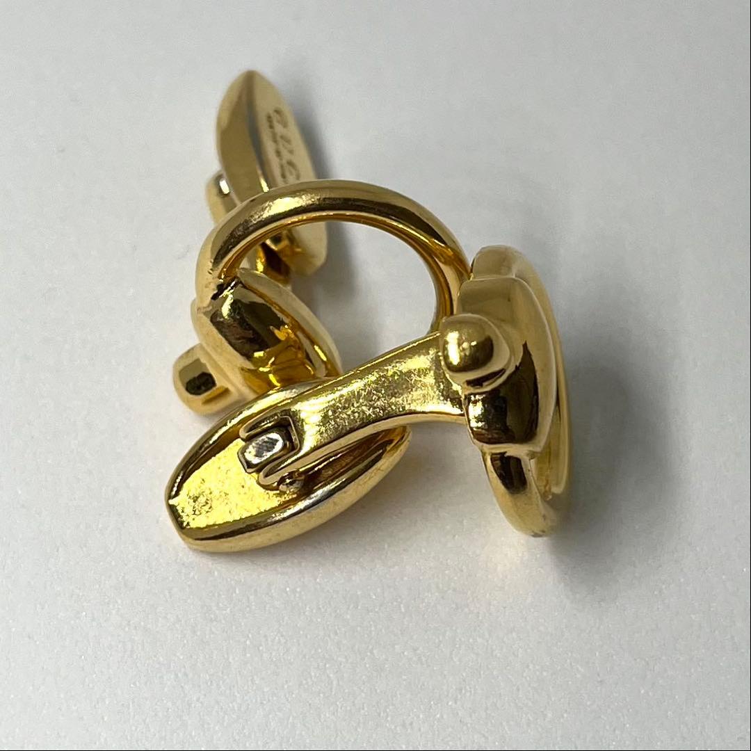 グッチ GUCCI ホースビット カフスボタン　カフリンクス　ゴールド　ロゴ
