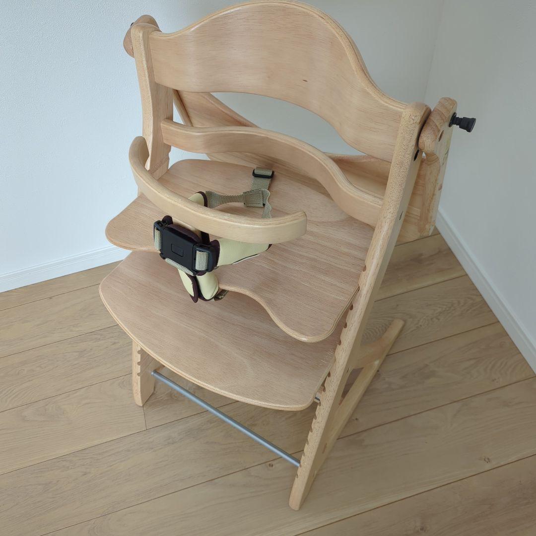 【別売りベルト付】大和屋　すくすくチェアプラス　テーブル•ガード付　ベビーチェア