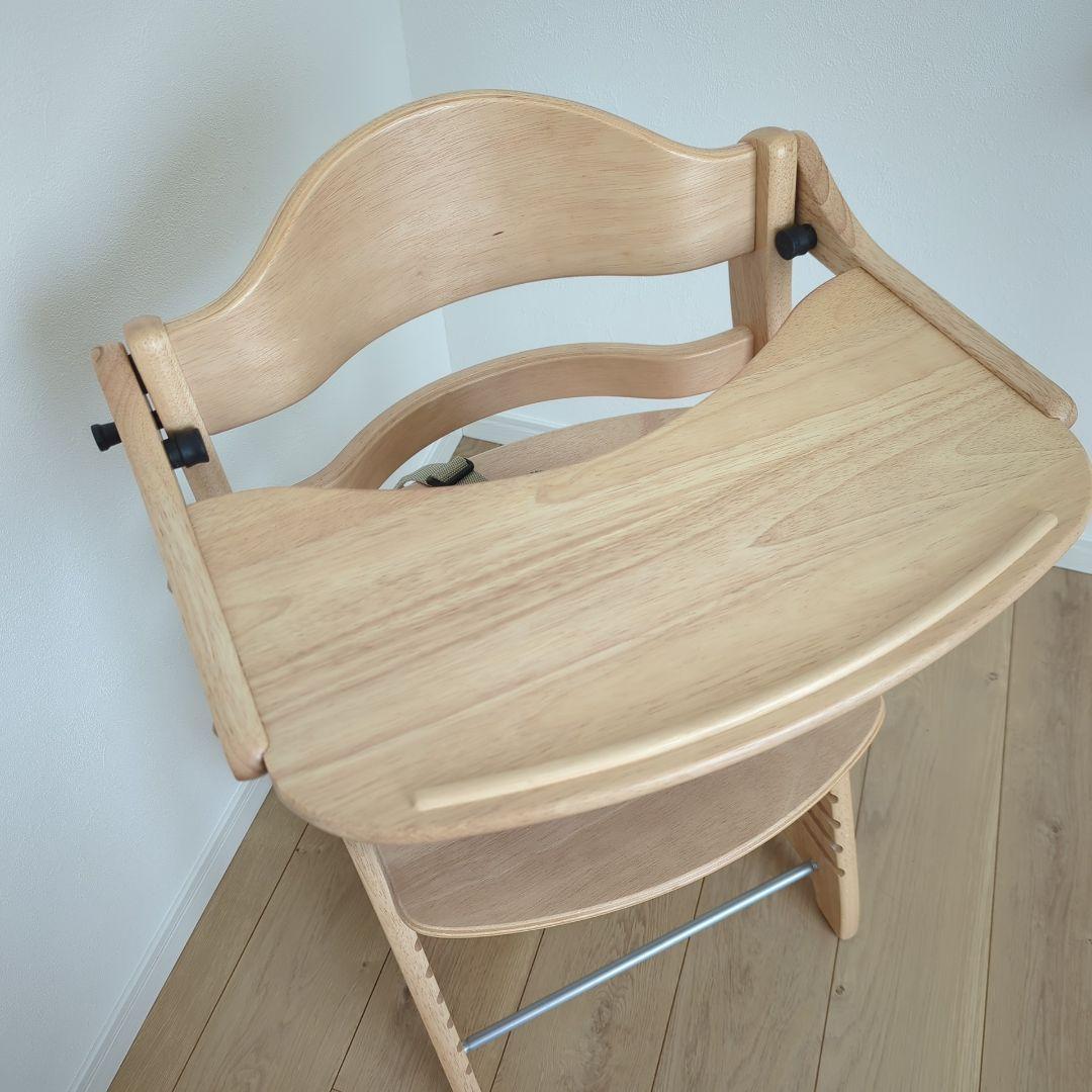 【別売りベルト付】大和屋　すくすくチェアプラス　テーブル•ガード付　ベビーチェア