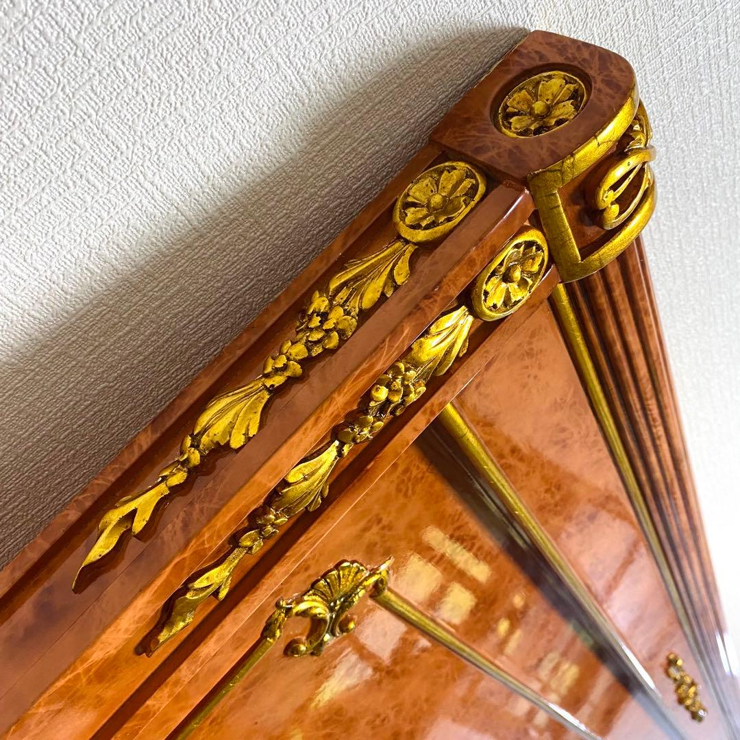 イタリア製 ヴィンテージ バロック ゴールド 彫刻 キングベッド ヘッドボード