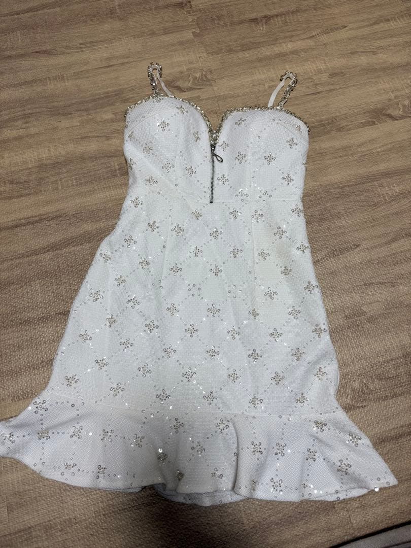 JEWELS ホワイト フレアドレス XS