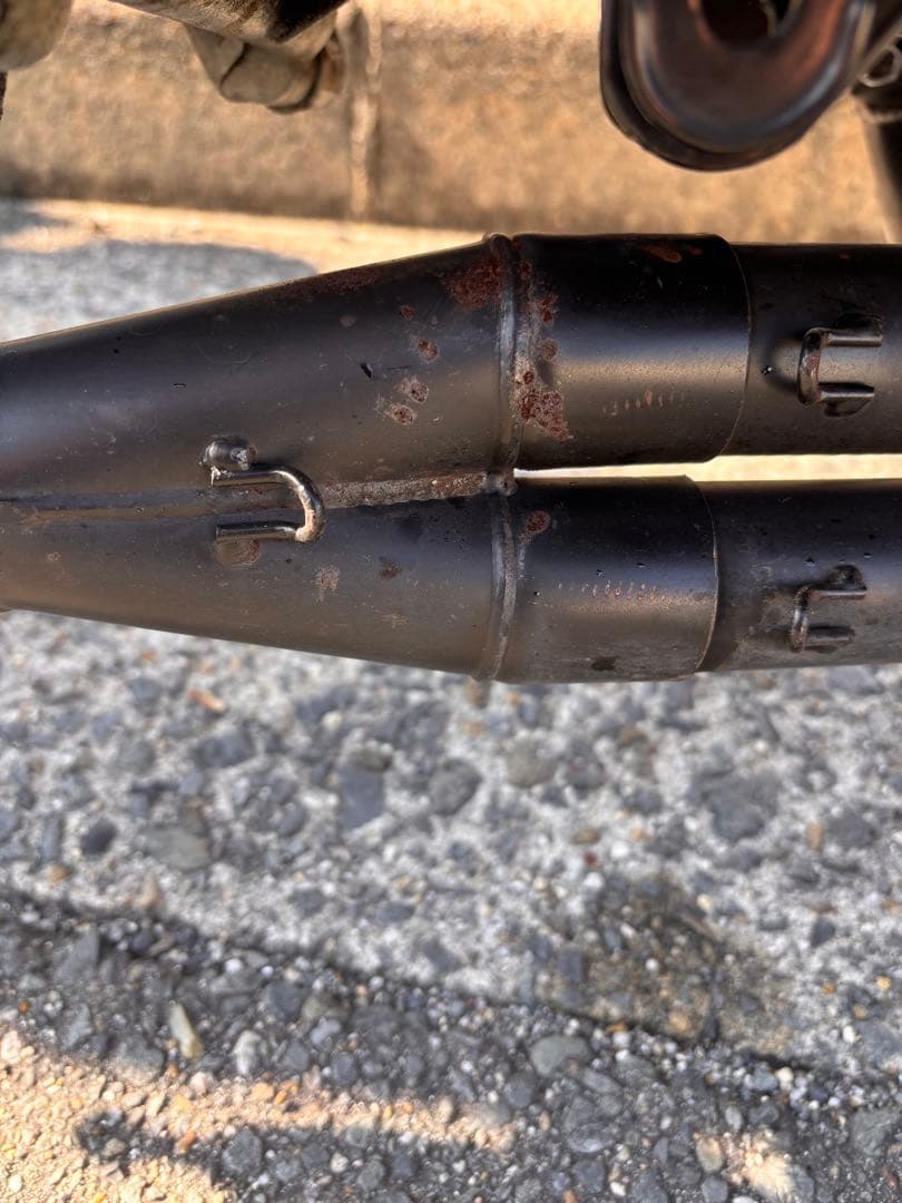 CBX400F No.6 紀の国屋　極2 手曲げ　黒鉄マフラー