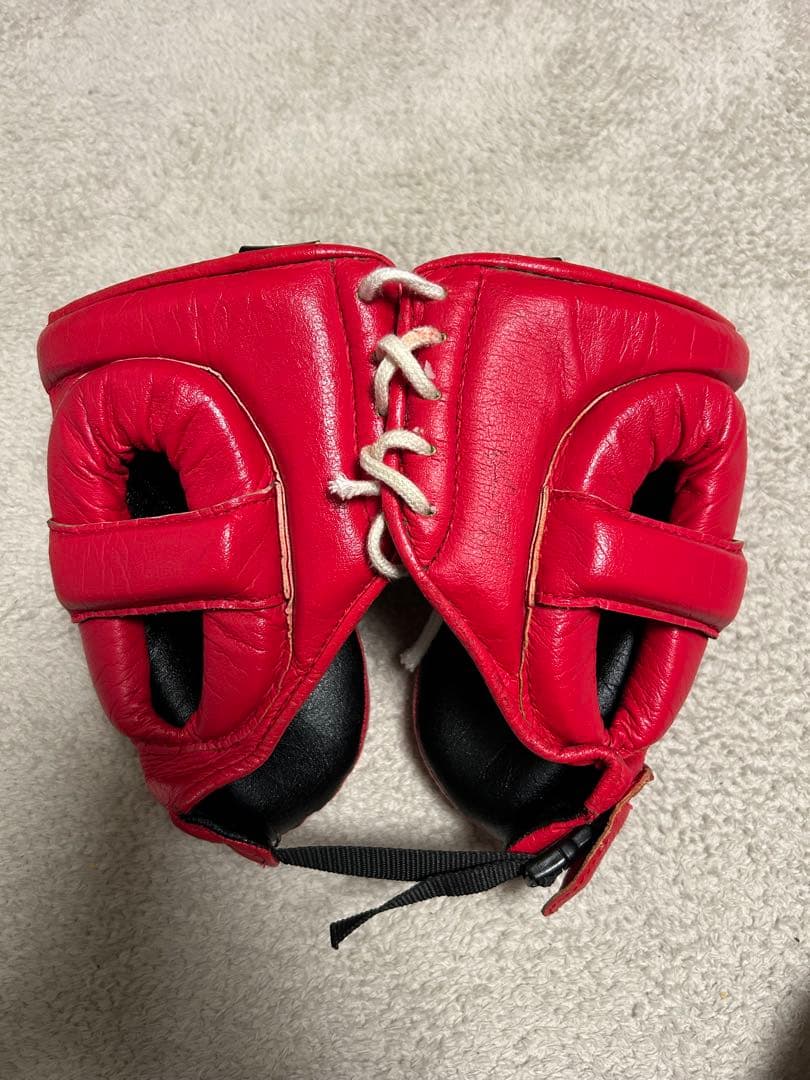 ウィニング　ヘッドギア　赤色　ノーズガード仕様