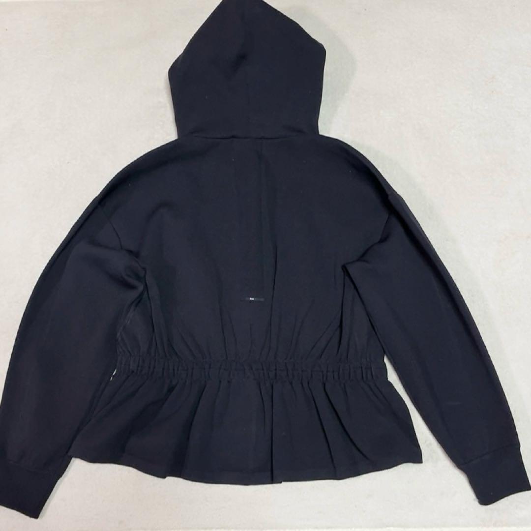 極美品　PGG パーリーゲイツ ジップパーカー ペプラム　ギャザー　ネイビー