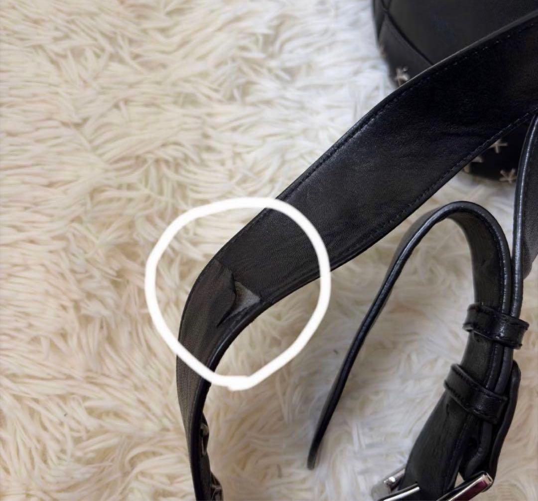 ジミーチュウ フィッツロイ リュック スタッズ レザー ブラック 大容量