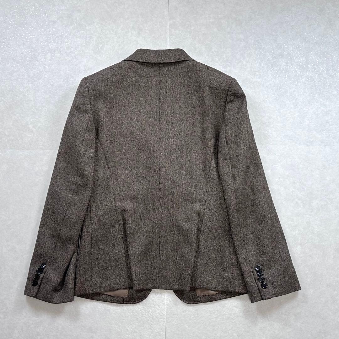 【未使用】NEWYORKER ウールカシミヤ スカートスーツ ブラウン 9号